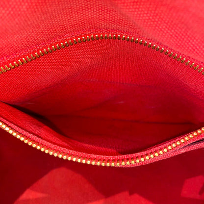 Prada Canapa Shopping Tote Canvas Red Size Size 35x23x22
