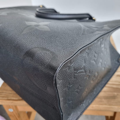 Louis Vuitton On The Go MM Monogram Empre Black CHIP Size 34x15x27