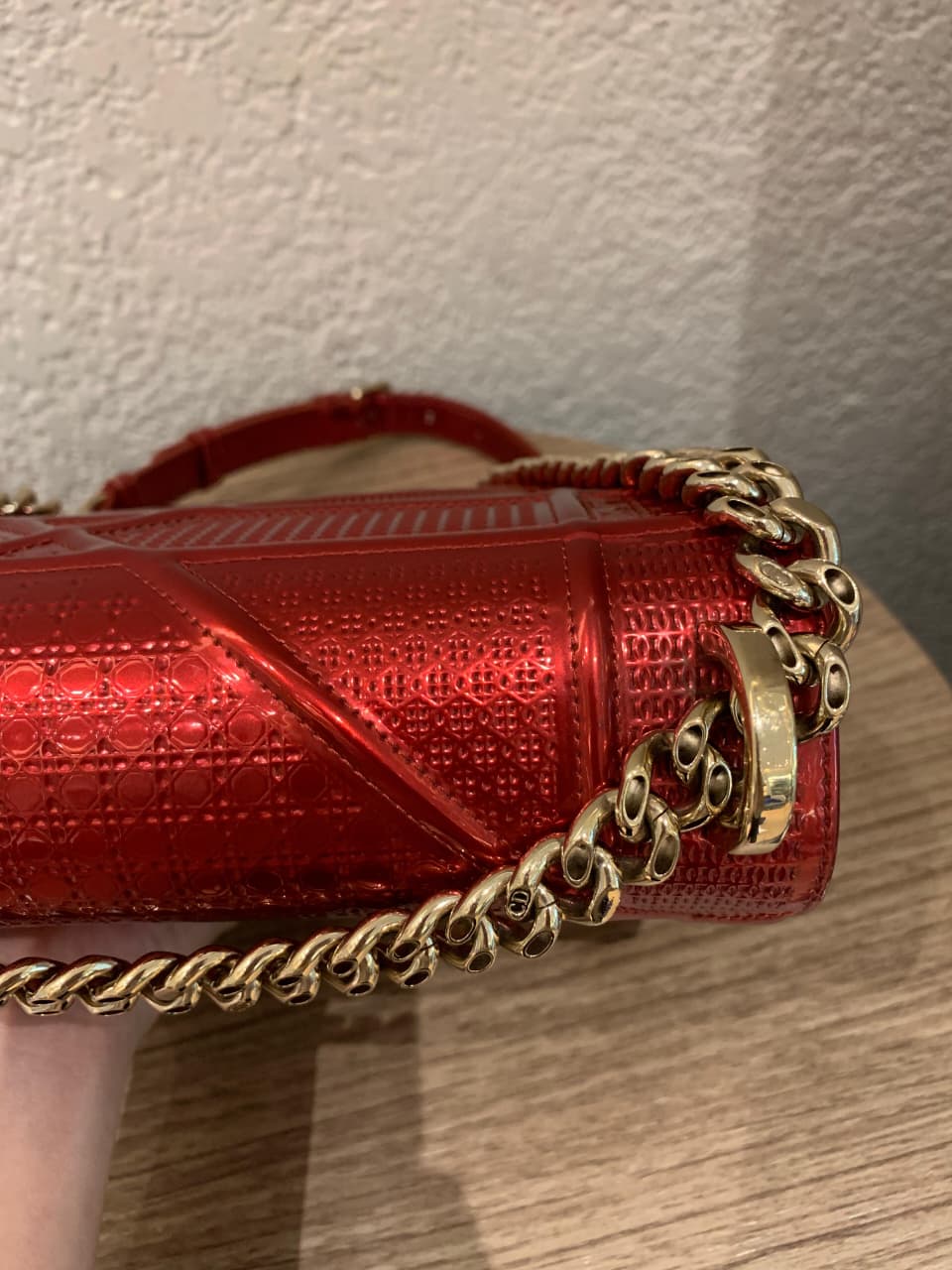 Dior Diorama Medium Metallic Red 2018 Size 25x10x16