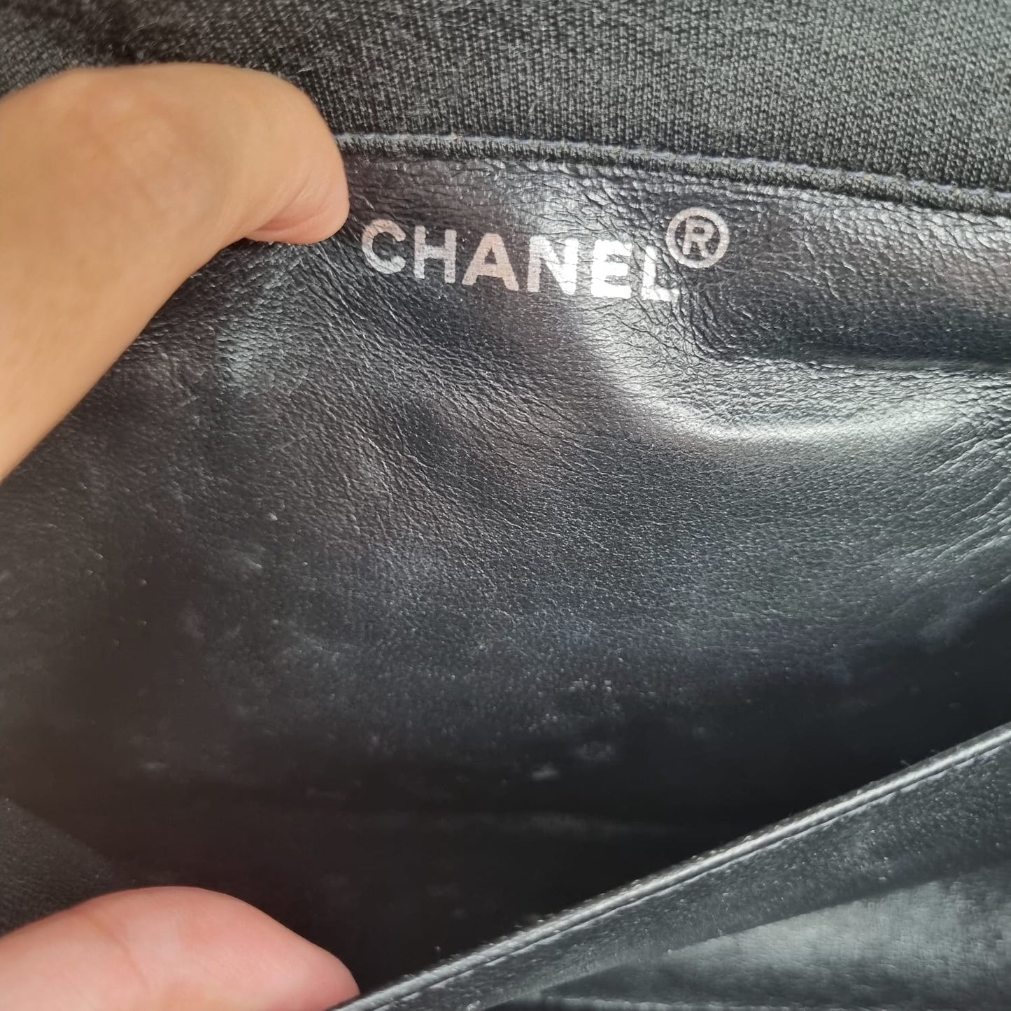 Chanel Classic 2 Face Satin Black SHW #4 Size 31x11x18