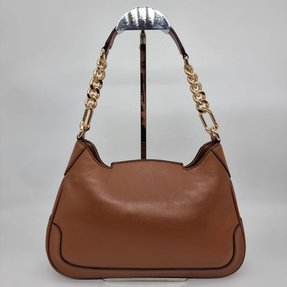 Michael Kors Hally Shoulder Bag Tan Size 29x6x20