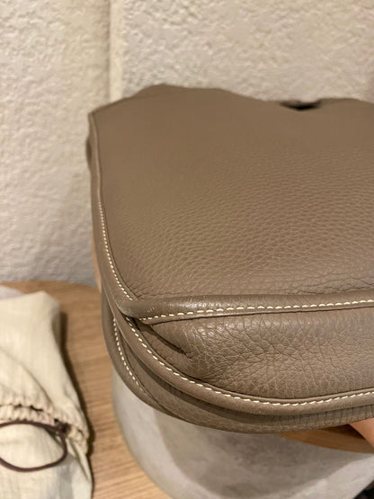 Hermes Evelyne TGM Clemence Etoupe PHW #N Size 40x10x38