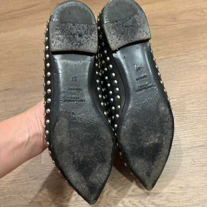 Yves Saint Laurent Flatshoes Stud Black Size 37/25