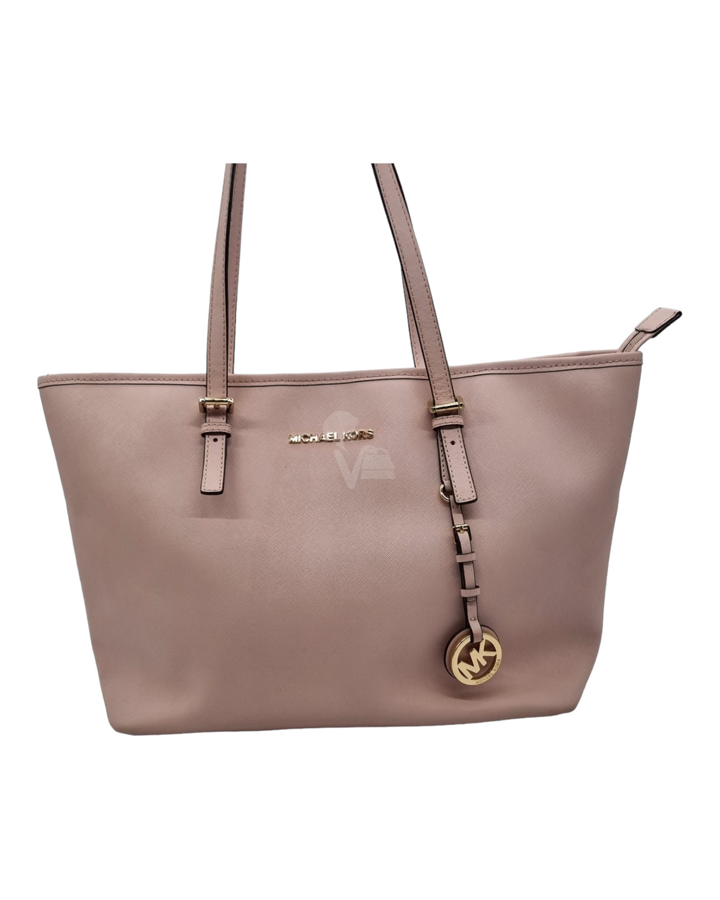 Michael Kors Jet Set TRavel Leather Tote Pink Blossom Sizre 32x15x27