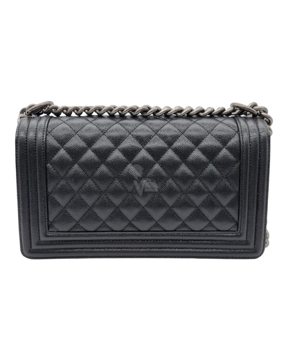 Chanel Boy Medium Black SHW CHIP