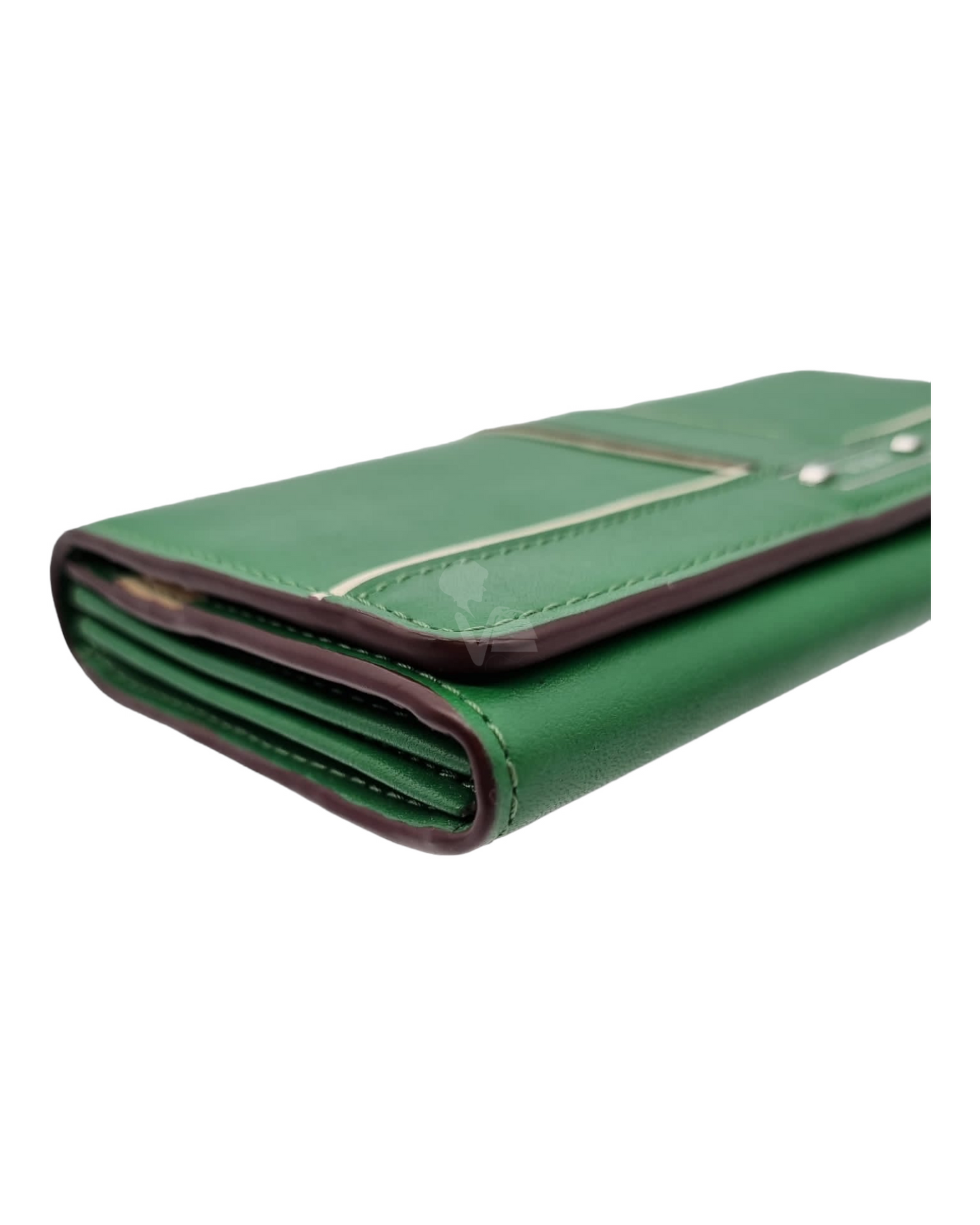 Tumi Green Long Wallet Bifold Size 19x10