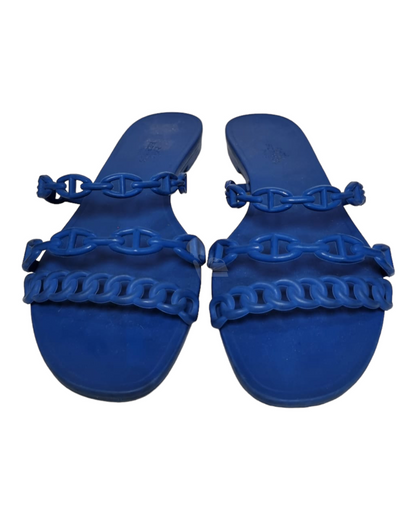 Hermes Rivage Sandals Blue Size 41/27