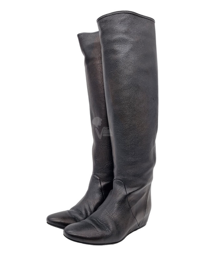 Lanvin Leather Boots Black Size 37,5