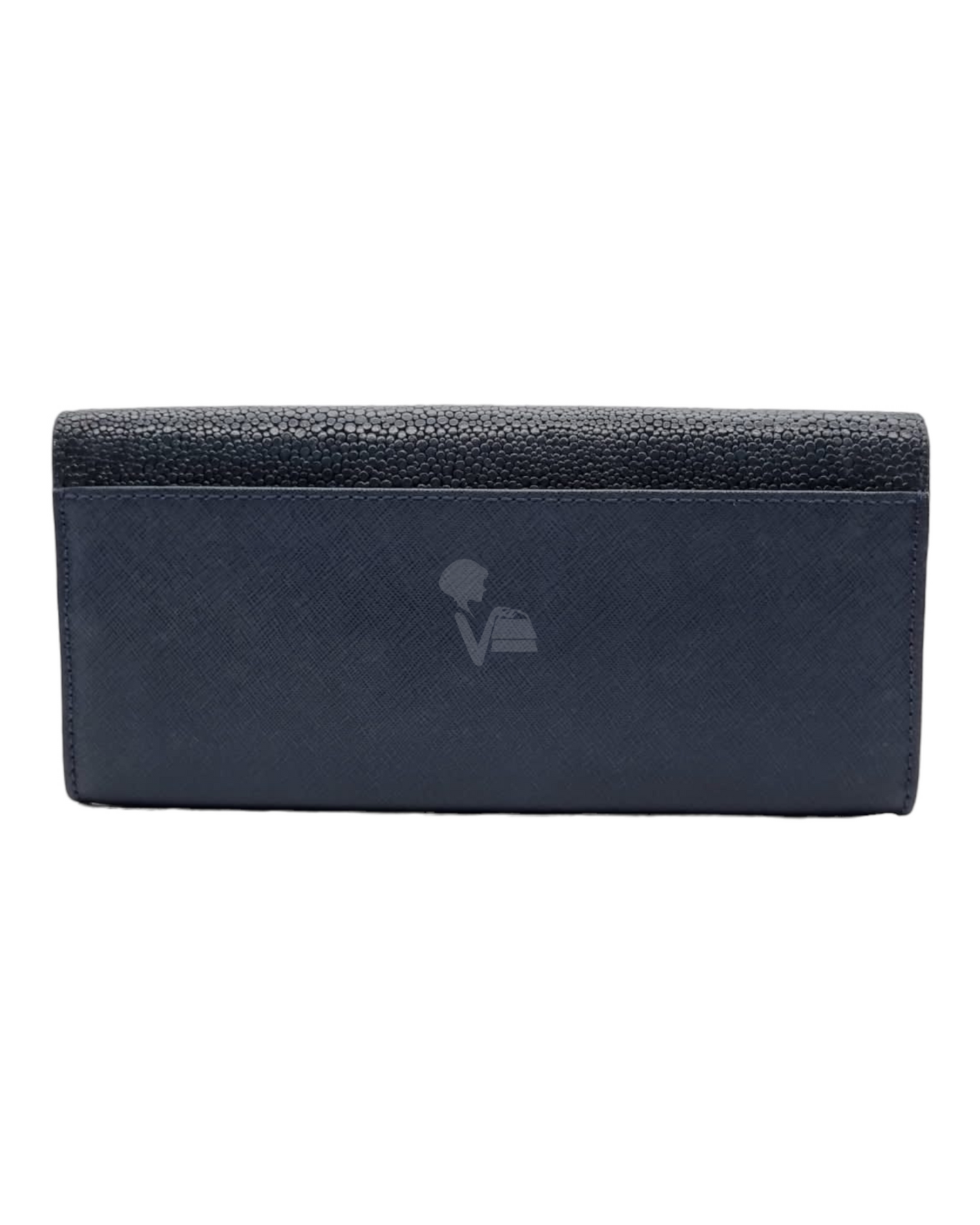 Michael Kors Juliana Leather Flap Wallet Navy size 22x11 cm