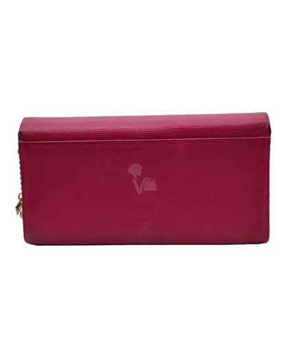 MCM Long Wallet Fuchsia Size 19x10