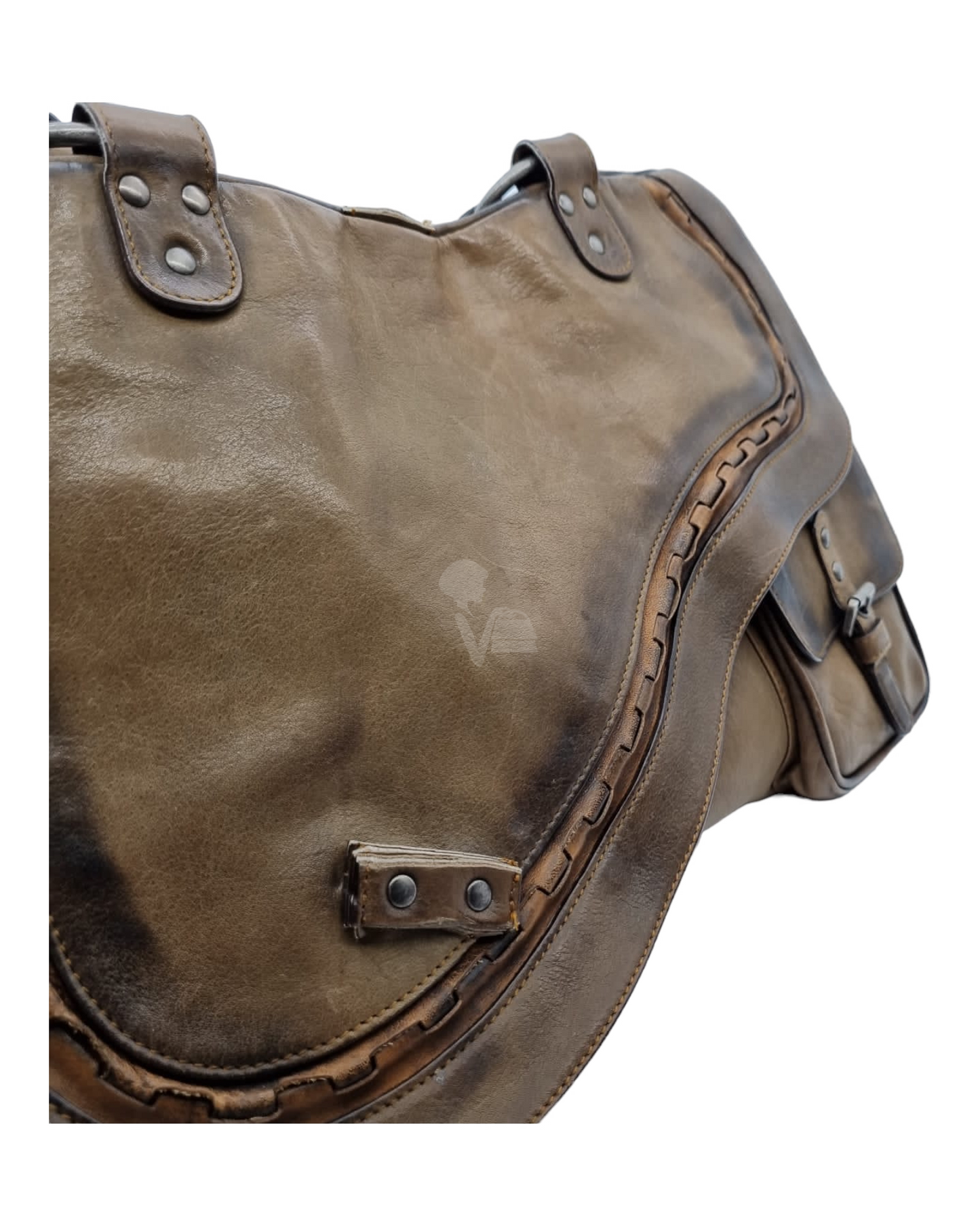 Dior Saddle Leather Green Olive 2006 Size 27x15x24