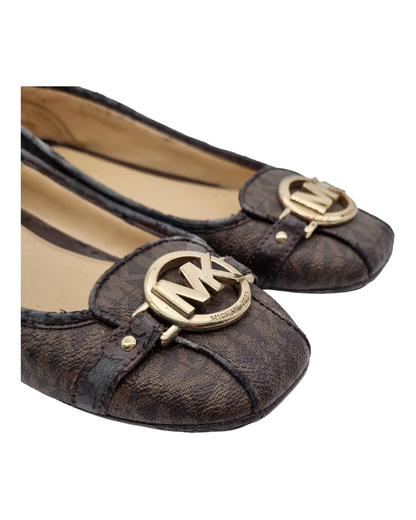 Michael Kors Ballet Flat Shoes Brown Size 10/25