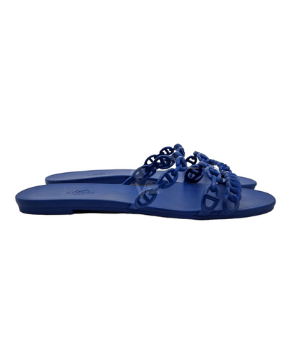 Hermes Rivage Sandals Blue Size 41/27