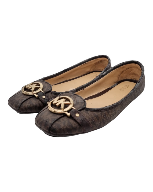 Michael Kors Ballet Flat Shoes Brown Size 10/25