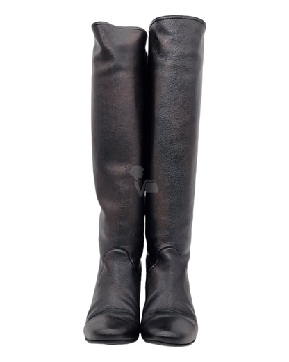 Lanvin Leather Boots Black Size 37,5