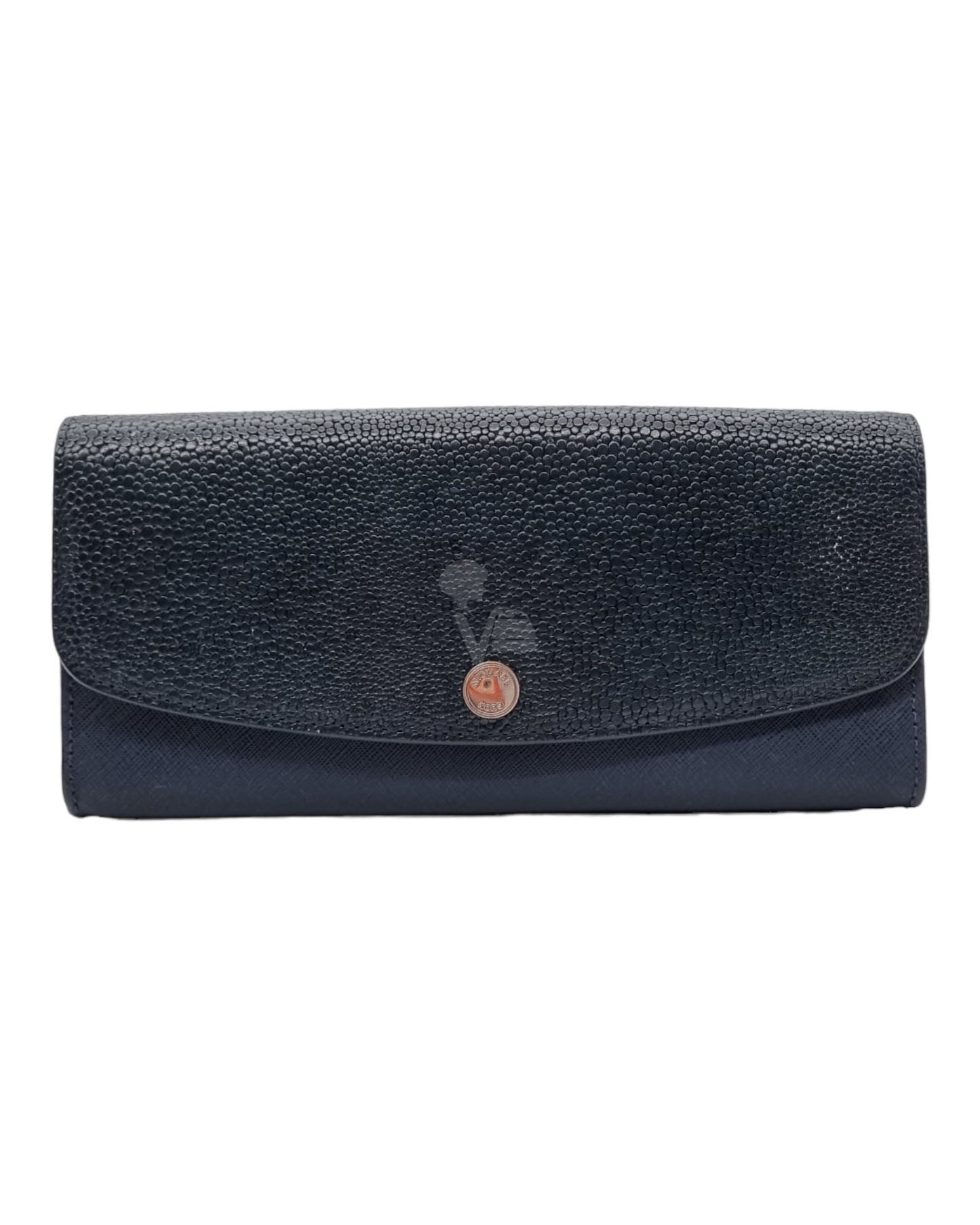 Michael Kors Juliana Leather Flap Wallet Navy size 22x11 cm