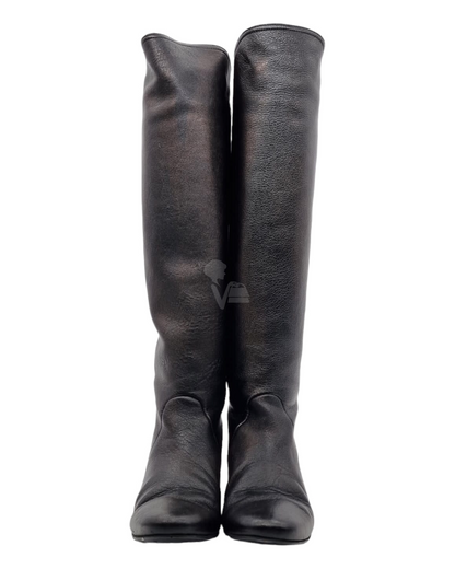 Lanvin Leather Boots Black Size 37,5